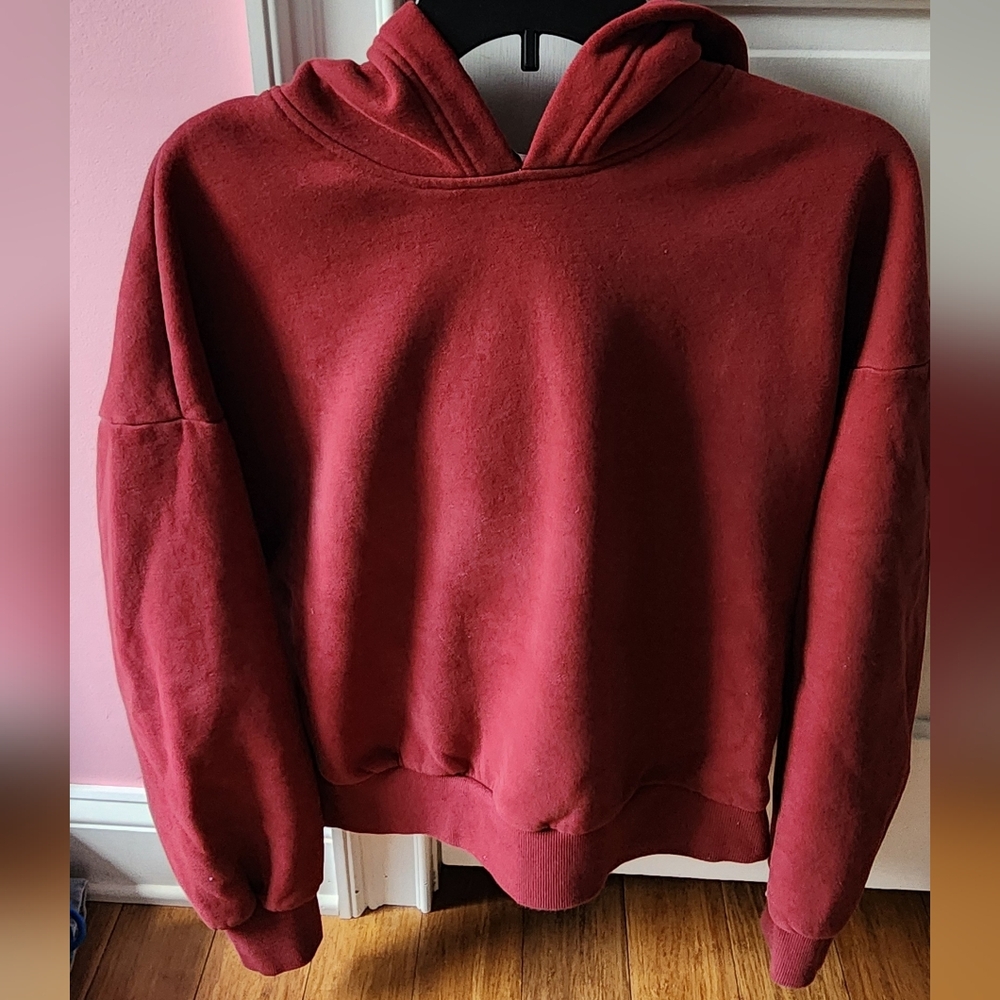 Women's Oversized Maroon Hoodie Sweater